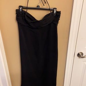 Tocca Black Midi Halter Dress